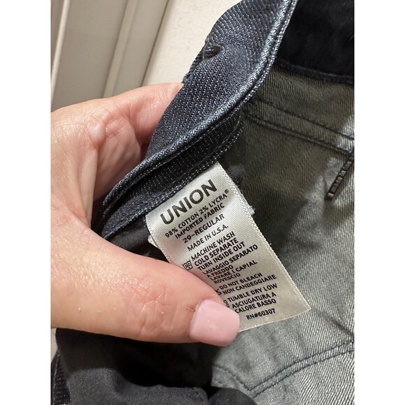 Union Women's Jeans Size 29 Blue Denim Dark Wash (Inside seem 32) - Picture 10 of 16